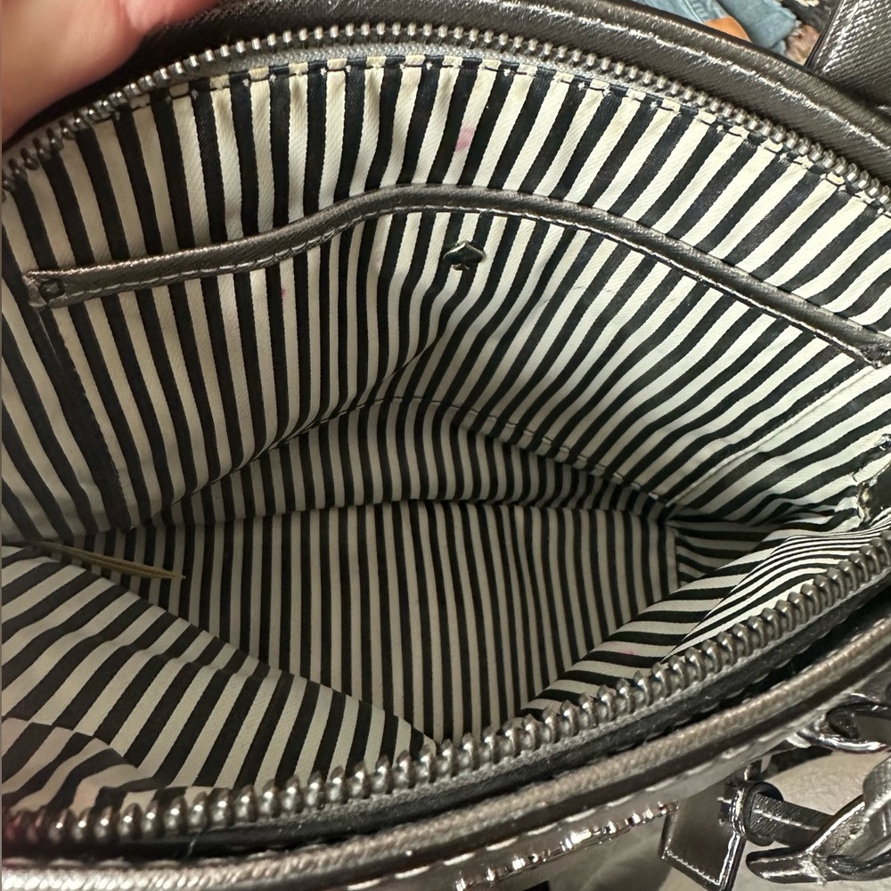Kate Spade Dark Silver Saffiano Leather Mini Bag - Picture 6 of 6